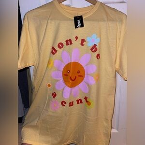 Yellow Graffic Tee Medium